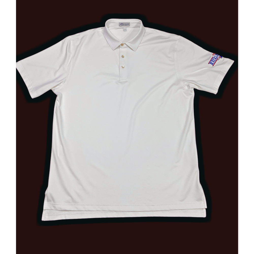 Peter Millar Summer Comfort White Polo Mens Large Embroidered The Huckleberry